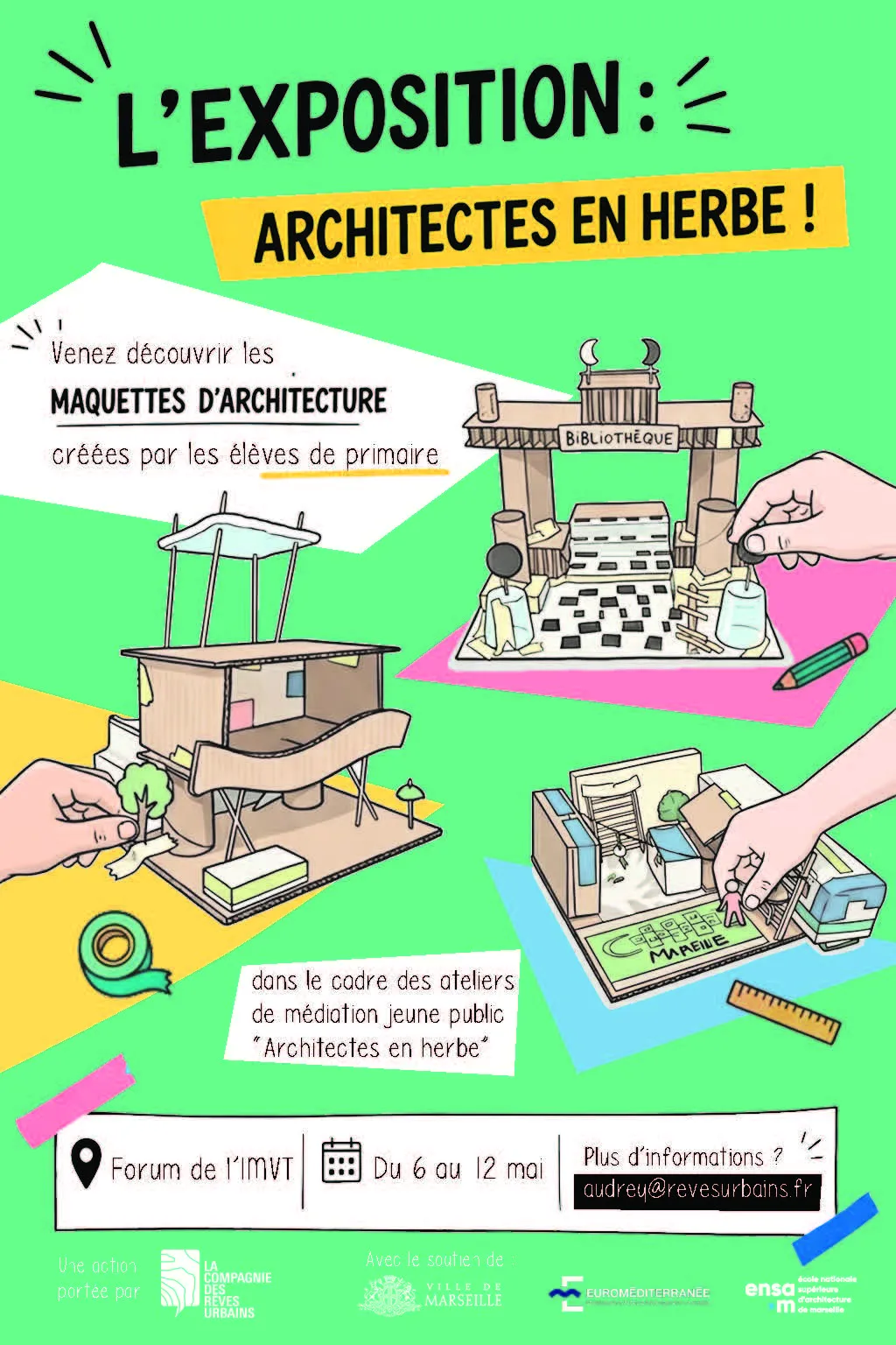 affiche exposition architectes en herbe