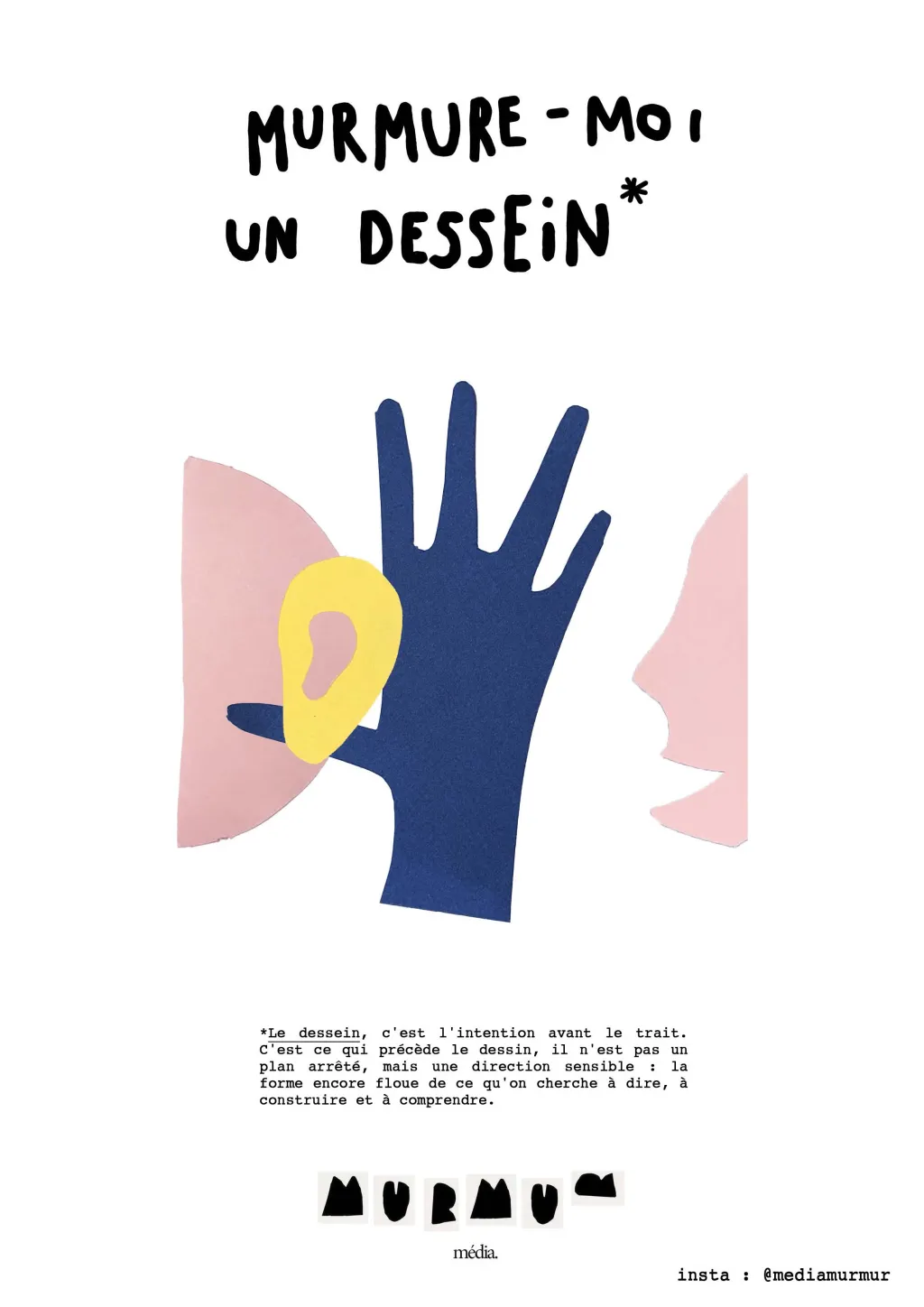 affiche représentant une main et une oreille