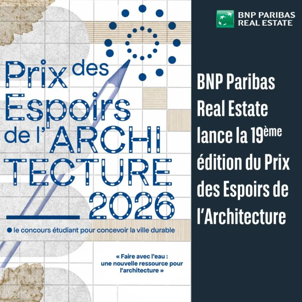 Affiche du prix des espoirs de l'architecture rappelant les informations clés