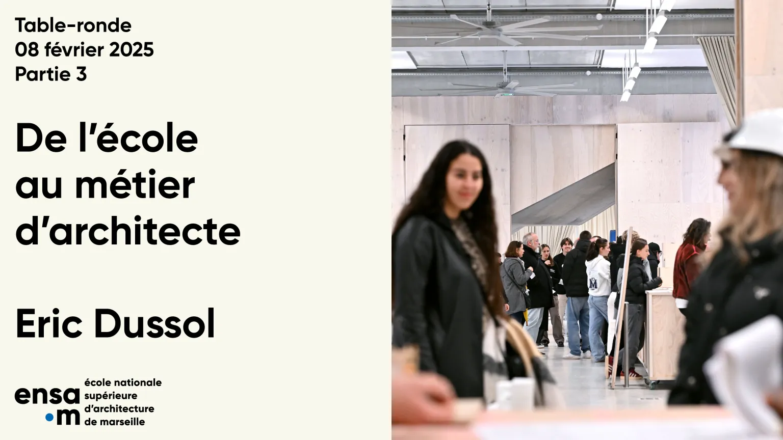 Conférence : de l'école au métier d'architecte • Eric Dussol