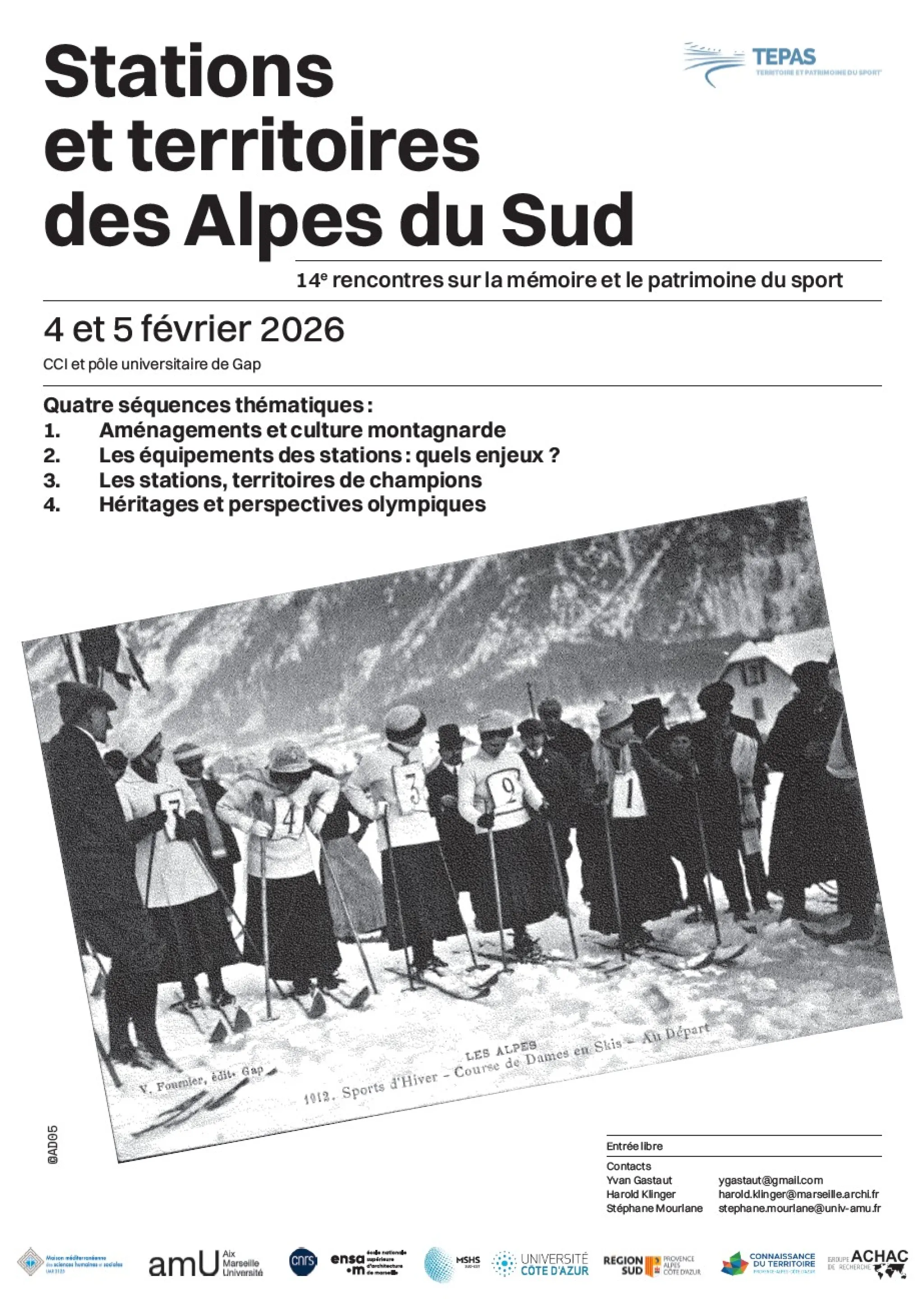 Affiche rencontres stations et territoires des alpes