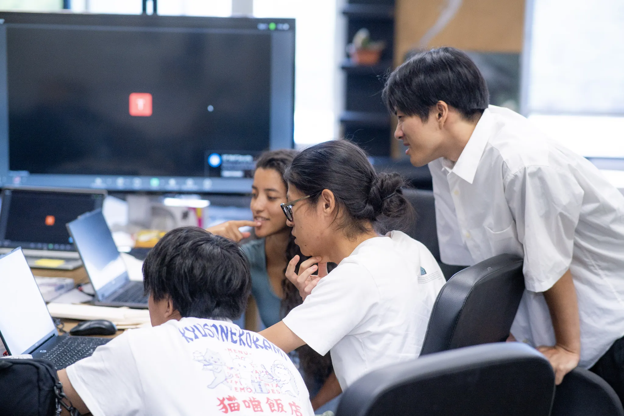 Au laboratoire, avec les étudiants