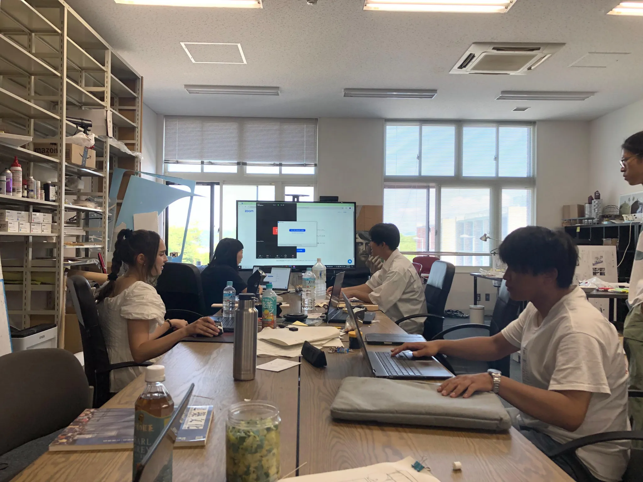 Au laboratoire, avec les étudiants