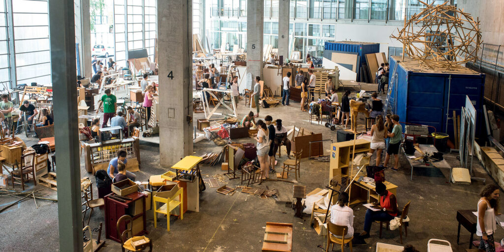 ENSA-Nantes : Illustration de l'architecture épurée, modulable et vivante d'Anne Lacaton et de Jean-Philippe Vassal. ® photo publiée avec lagracieuse autorisation de l'ENSA-Nantes.