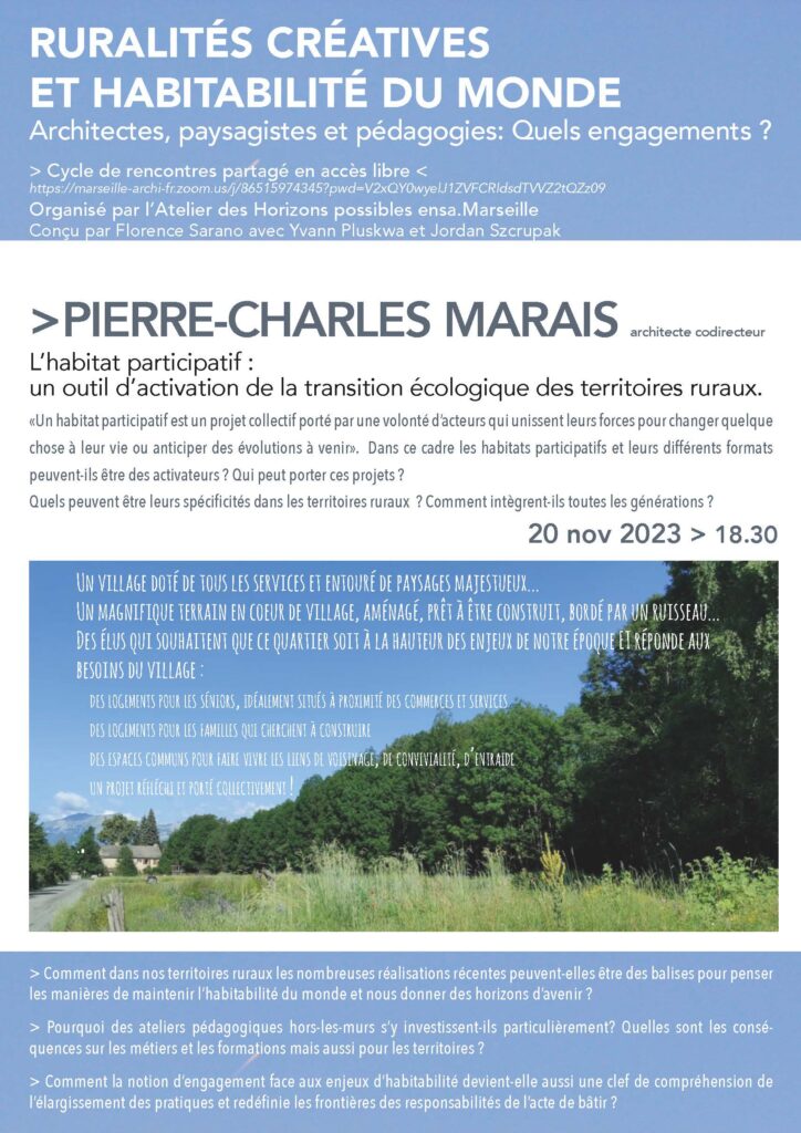 Conference session of the Possible Horizons Workshop: Pierre-Charles Marais